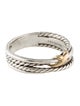David Yurman Two-Tone X Crossover Band Ring