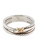 David Yurman Two-Tone X Crossover Band Ring