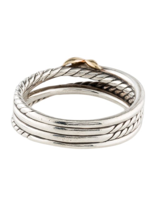 David Yurman Two-Tone X Crossover Band Ring