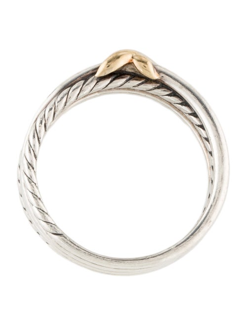 David Yurman Two-Tone X Crossover Band Ring