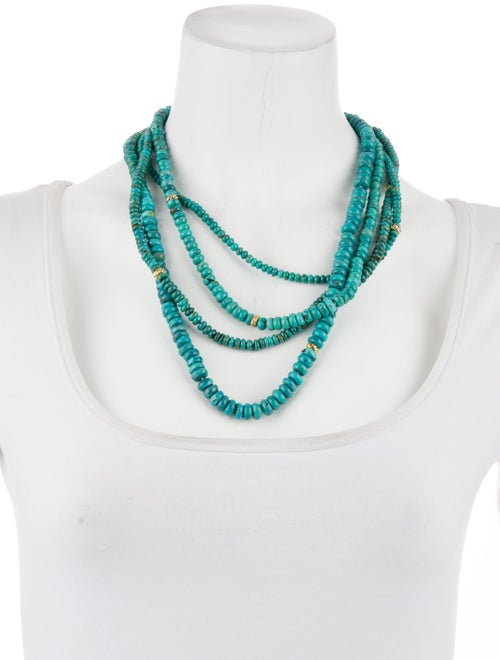 David Yurman 18K Turquoise Multistrand Necklace