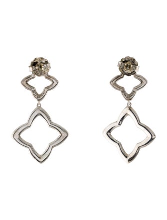 David Yurman Quatrefoil Double Drop Earrings