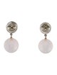 David Yurman Rose Quartz Cable Ball Drop Earrings