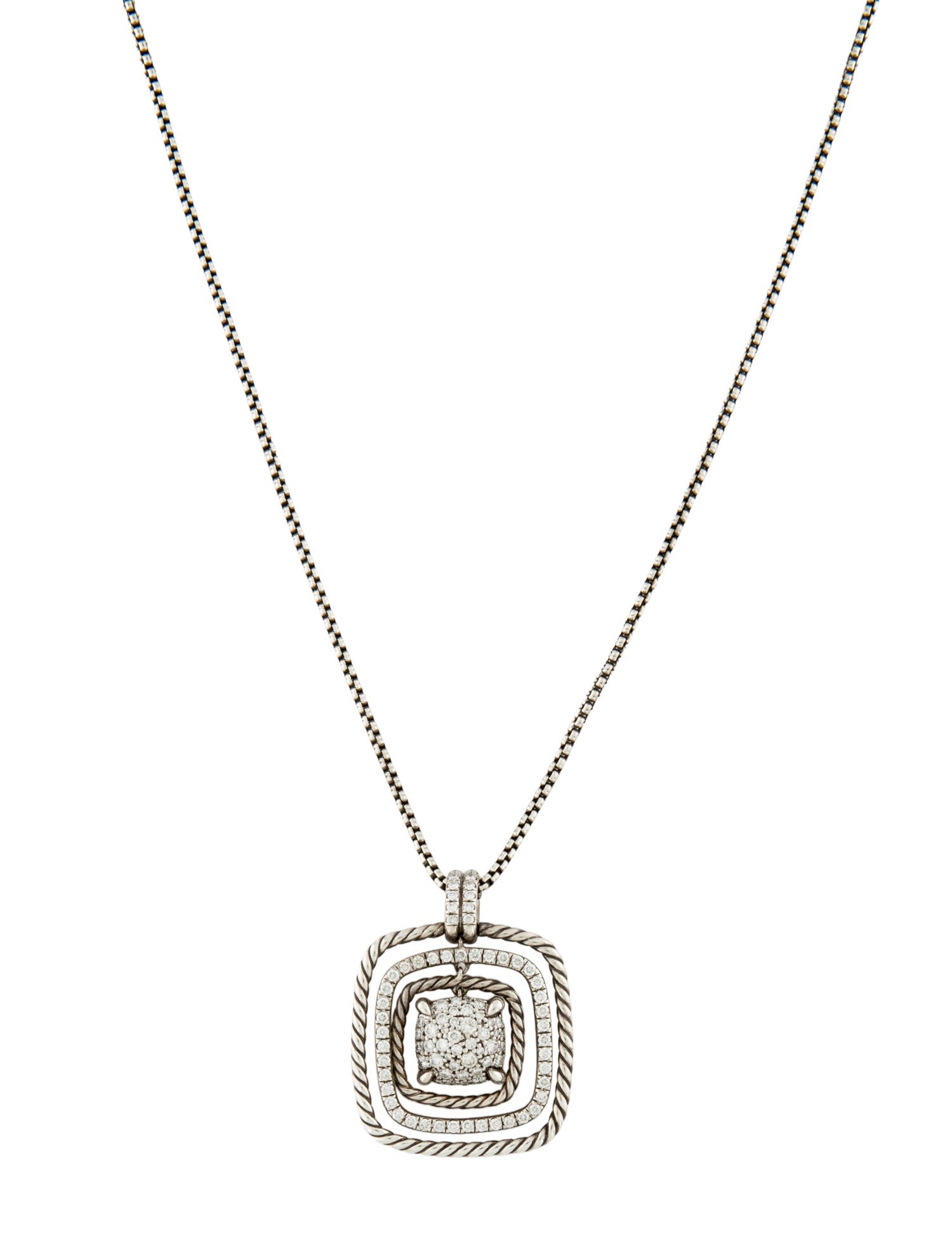 David Yurman 1.29ctw Diamond Chatelaine Pendant Necklace