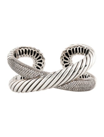David Yurman 2.25ctw Diamond Crossover Cuff