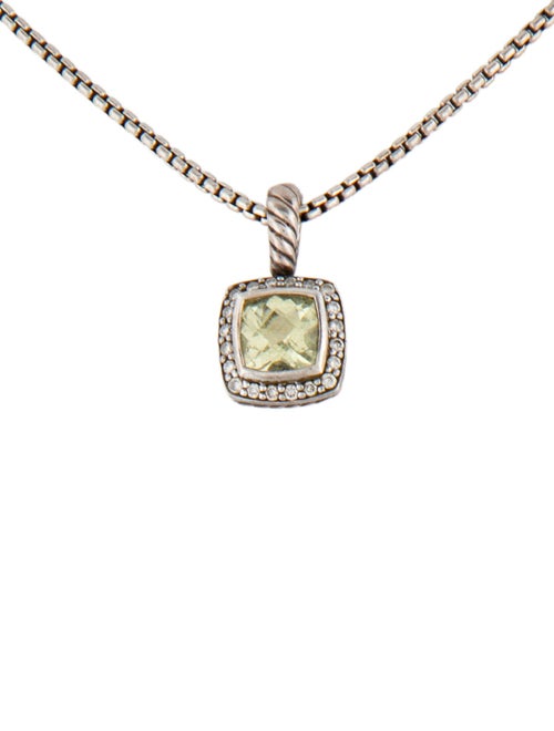 David Yurman Yellow Quartz & Diamond Petite Albion Pendant Necklace