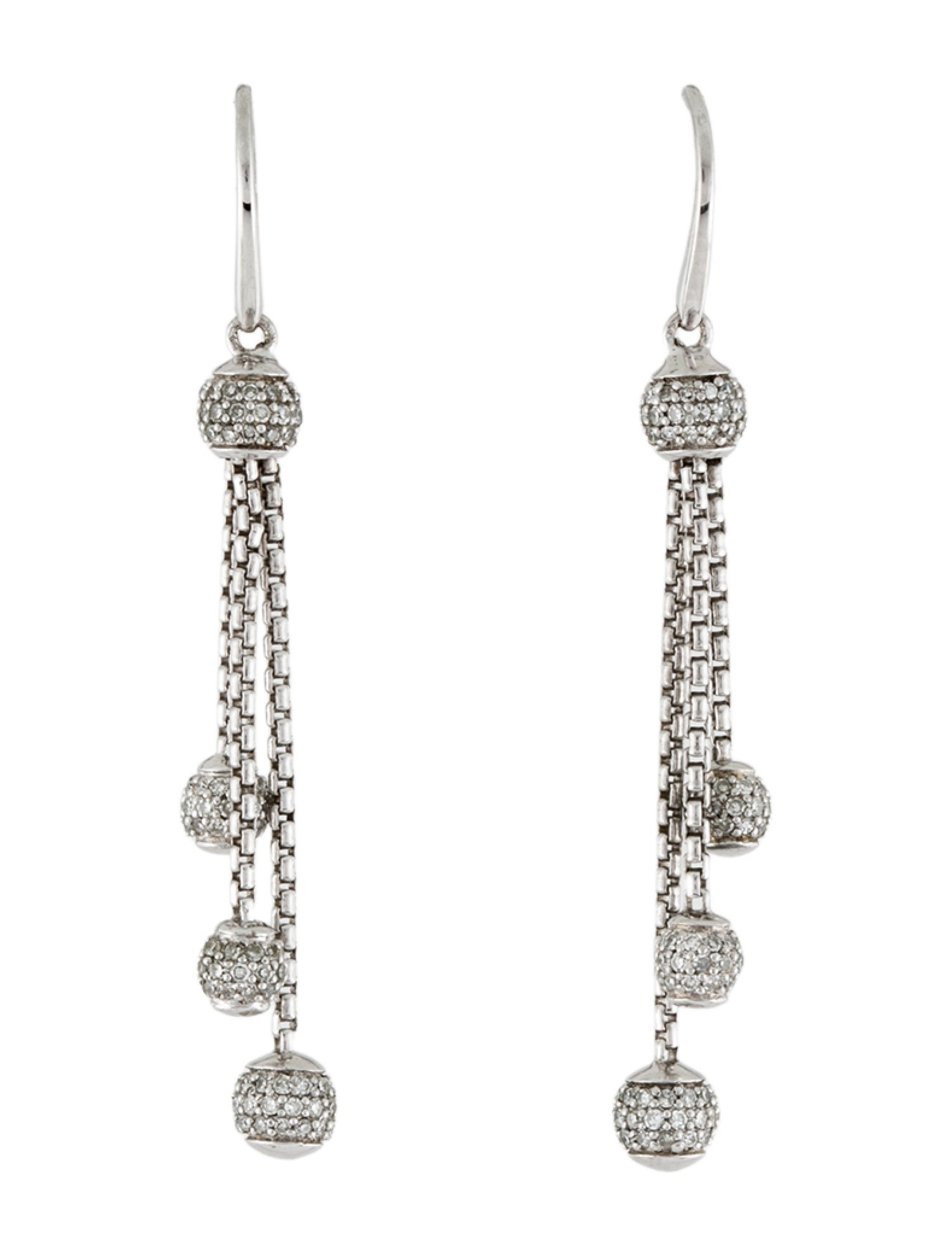 David Yurman Diamond Pavé Ball Drop Earrings