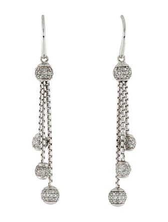 David Yurman Diamond Pavé Ball Drop Earrings