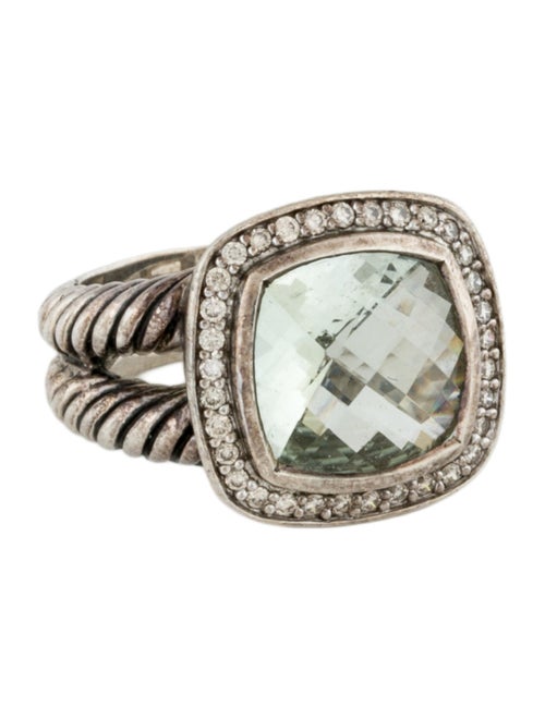 David Yurman Prasiolite & Diamond Albion Ring