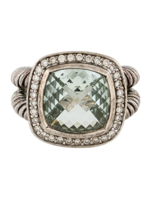 David Yurman Prasiolite & Diamond Albion Ring