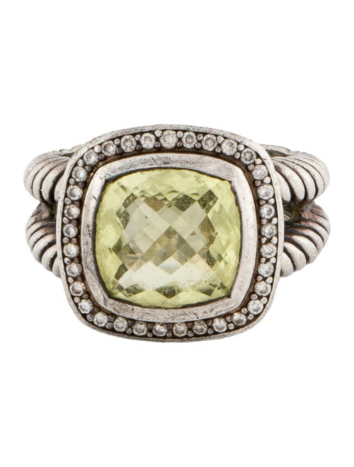 David Yurman Lemon Quartz & Diamond Albion Ring