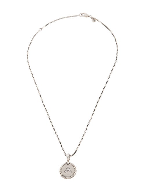 David Yurman Diamond Initial 'A' Charm Necklace