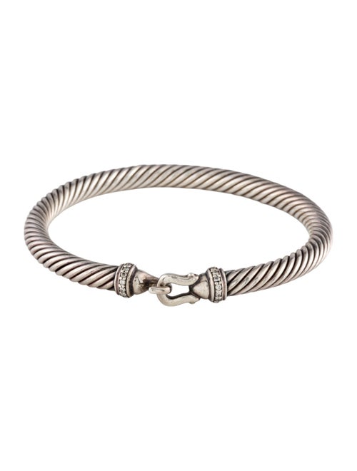 David Yurman Diamond Buckle Classic Cable Bracelet