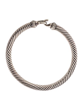 David Yurman Diamond Buckle Classic Cable Bracelet