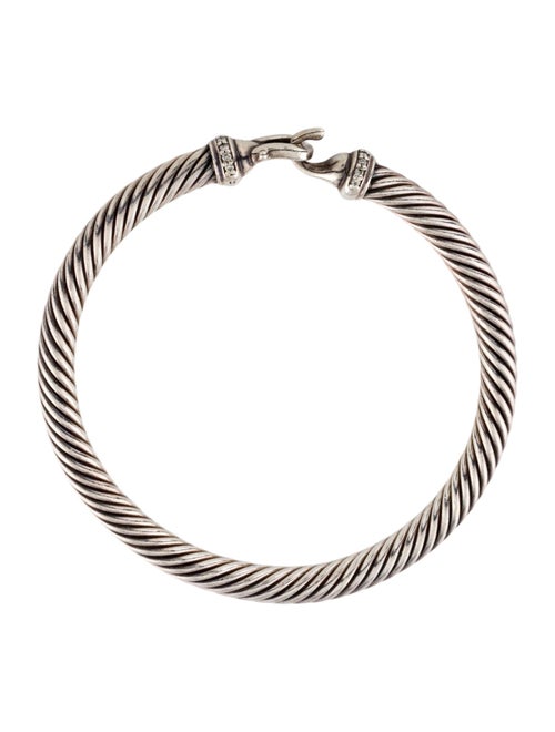 David Yurman Diamond Buckle Classic Cable Bracelet