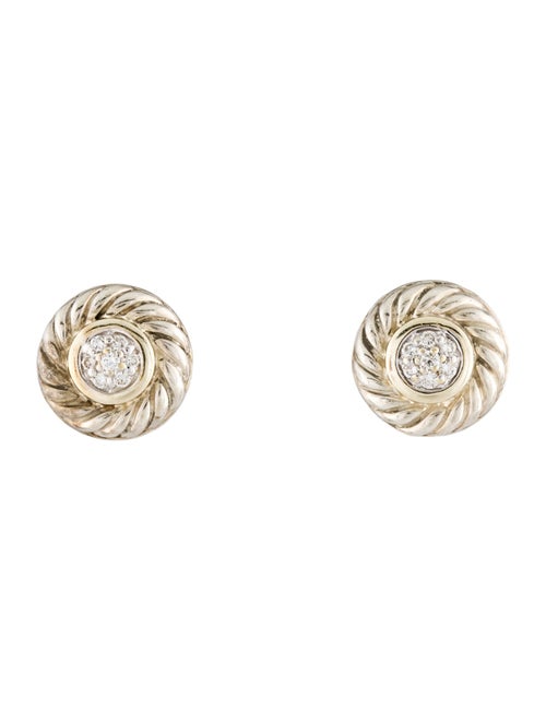 David Yurman Diamond Cookie Stud Earrings