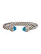 David Yurman Topaz & DIamond Classic Cable Bracelet