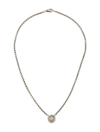 David Yurman Diamond Cookie Pendant Necklace
