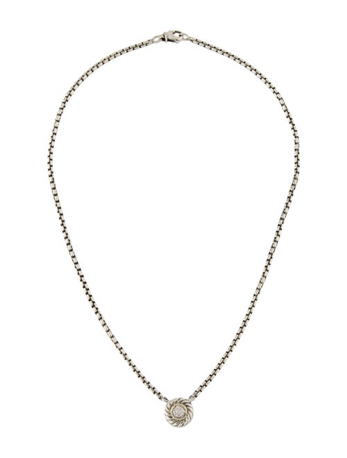 David Yurman Diamond Cookie Pendant Necklace