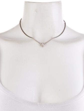 David Yurman Diamond Cookie Pendant Necklace