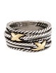 David Yurman Two-Tone Double X Crossover Ring