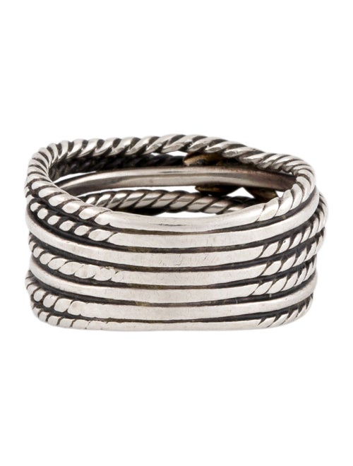 David Yurman Two-Tone Double X Crossover Ring