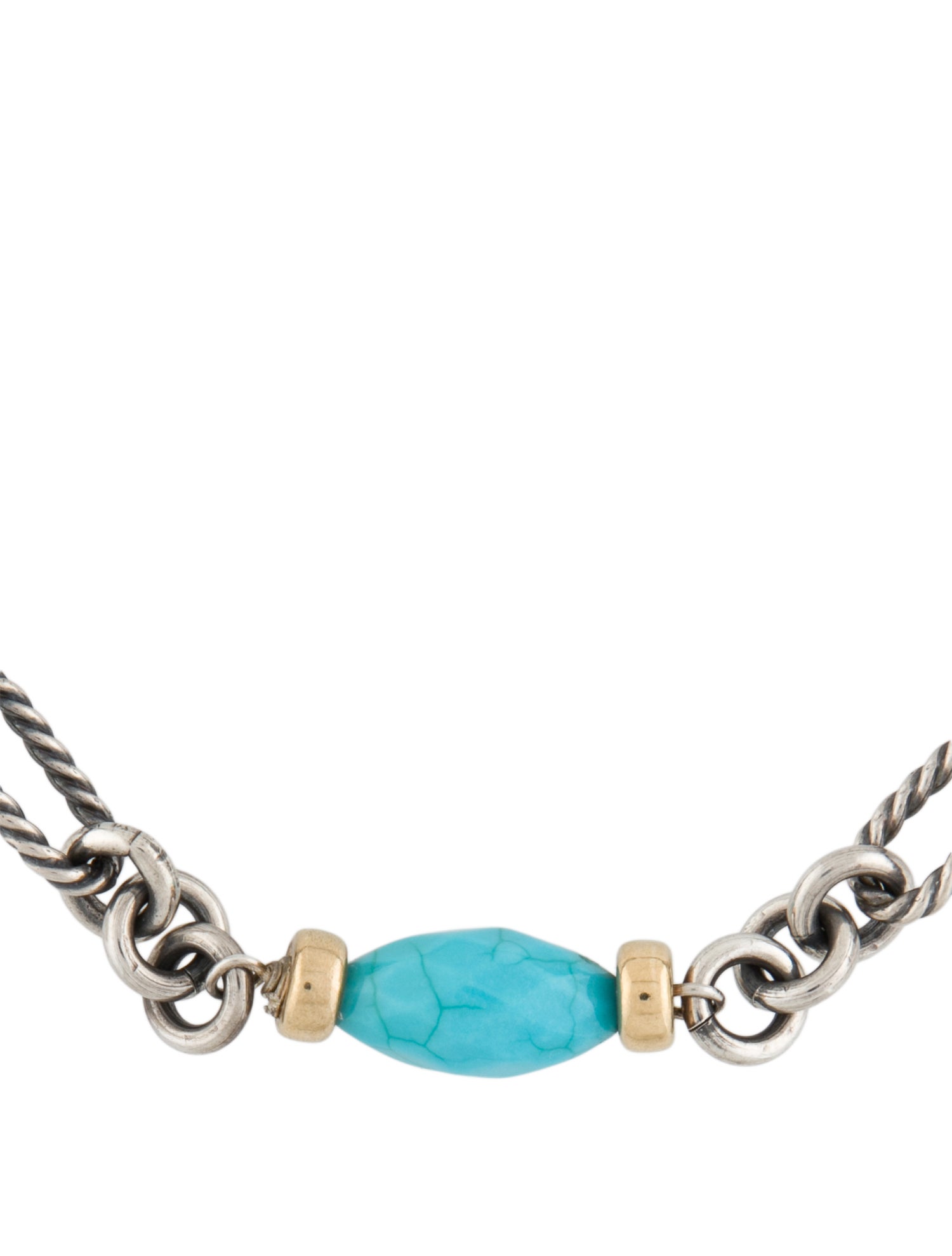David Yurman Turquoise Figaro Station Necklace