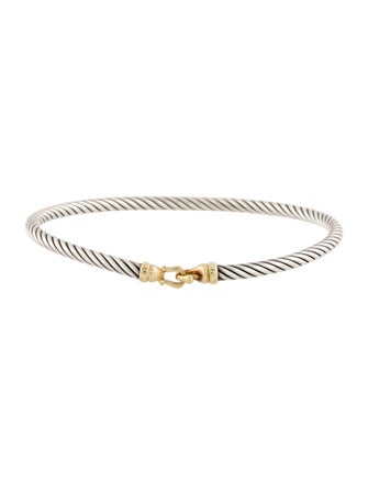 David Yurman Two-Tone Buckle Classic Cable Bracelet