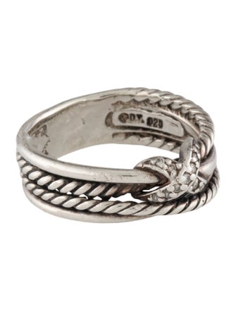 David Yurman Diamond X Crossover Band Ring