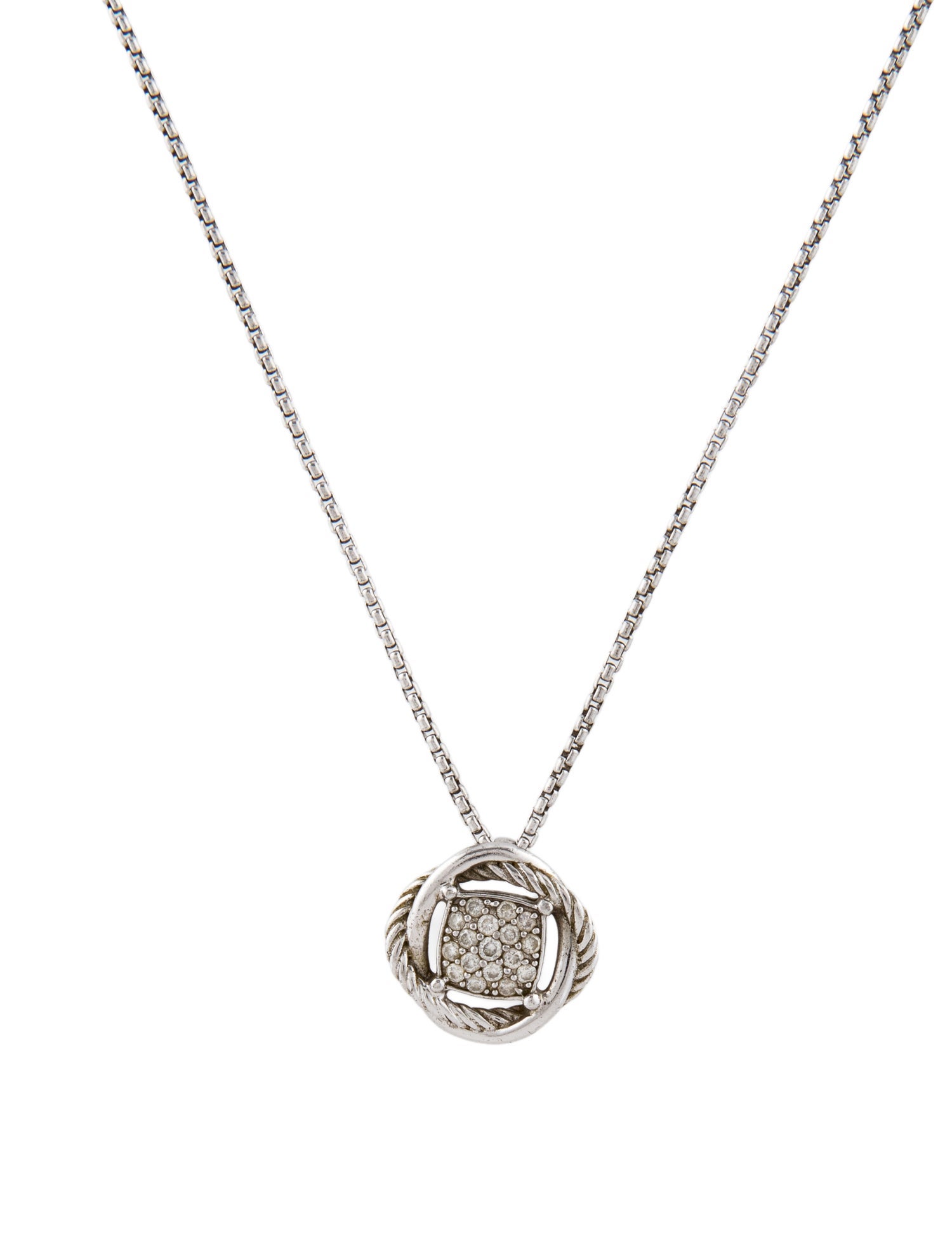 David Yurman Diamond Infinity Pendant Necklace