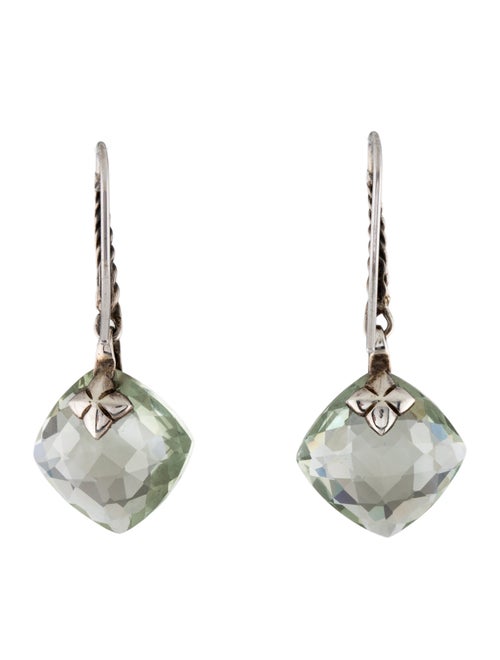David Yurman Prasiolite & Diamond Capri Drop Earrings