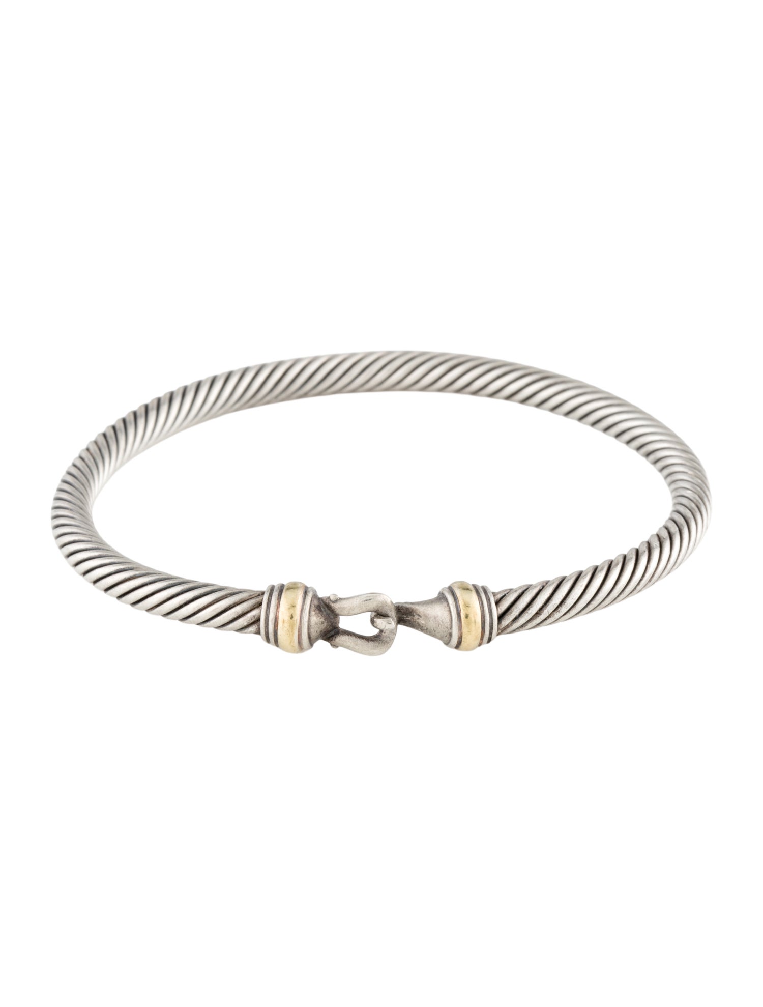 David Yurman Two-Tone Buckle Classic Cable Bracelet