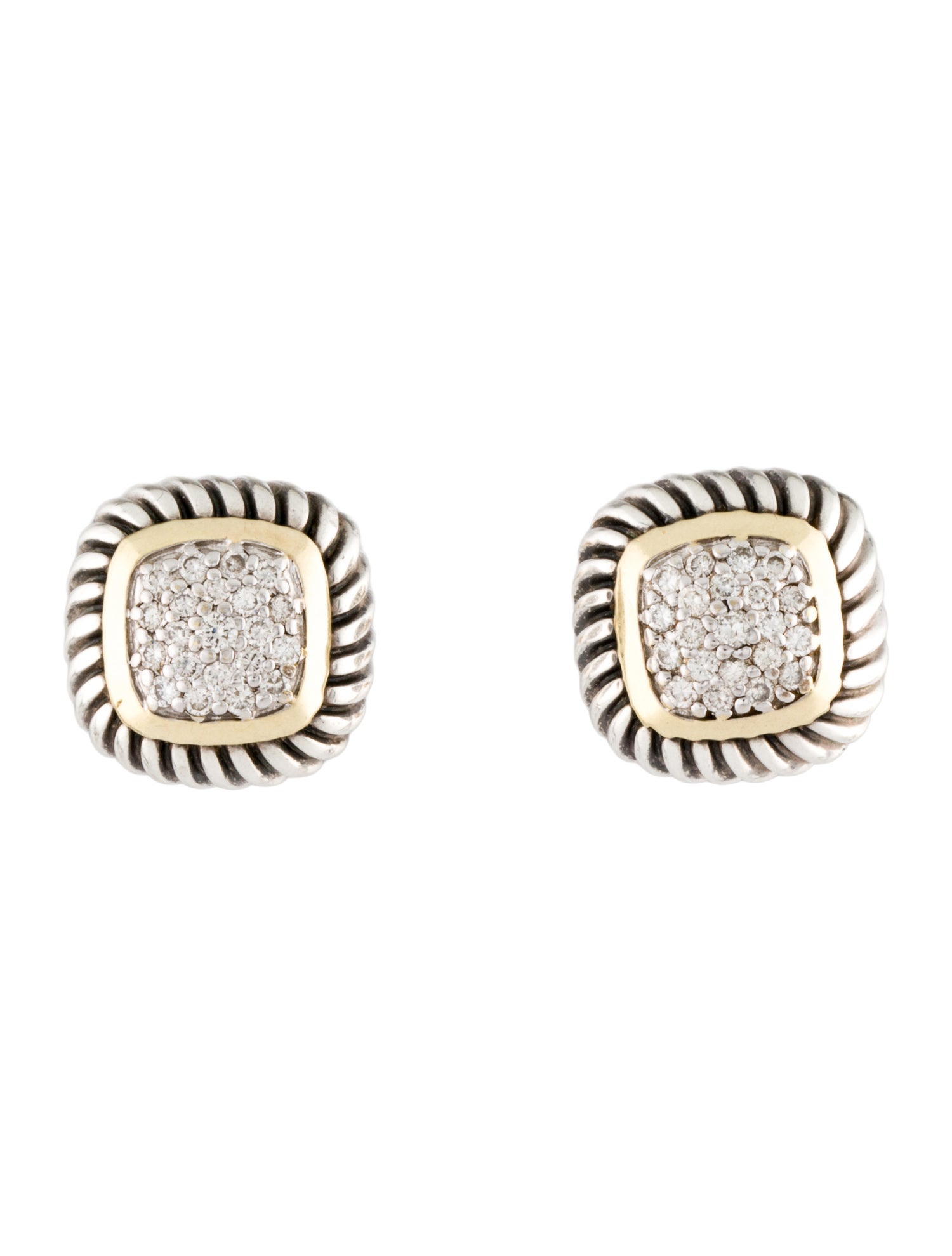David Yurman Diamond Albion Stud Earrings