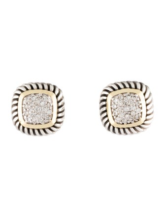 David Yurman Diamond Albion Stud Earrings