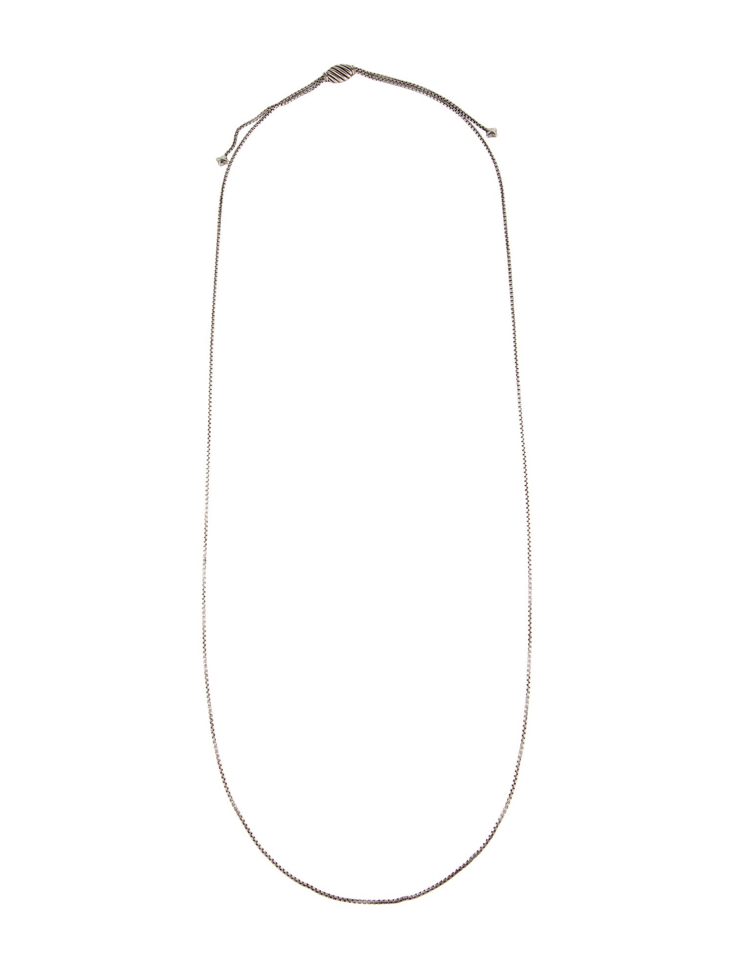 David Yurman Box Chain Slider Necklace