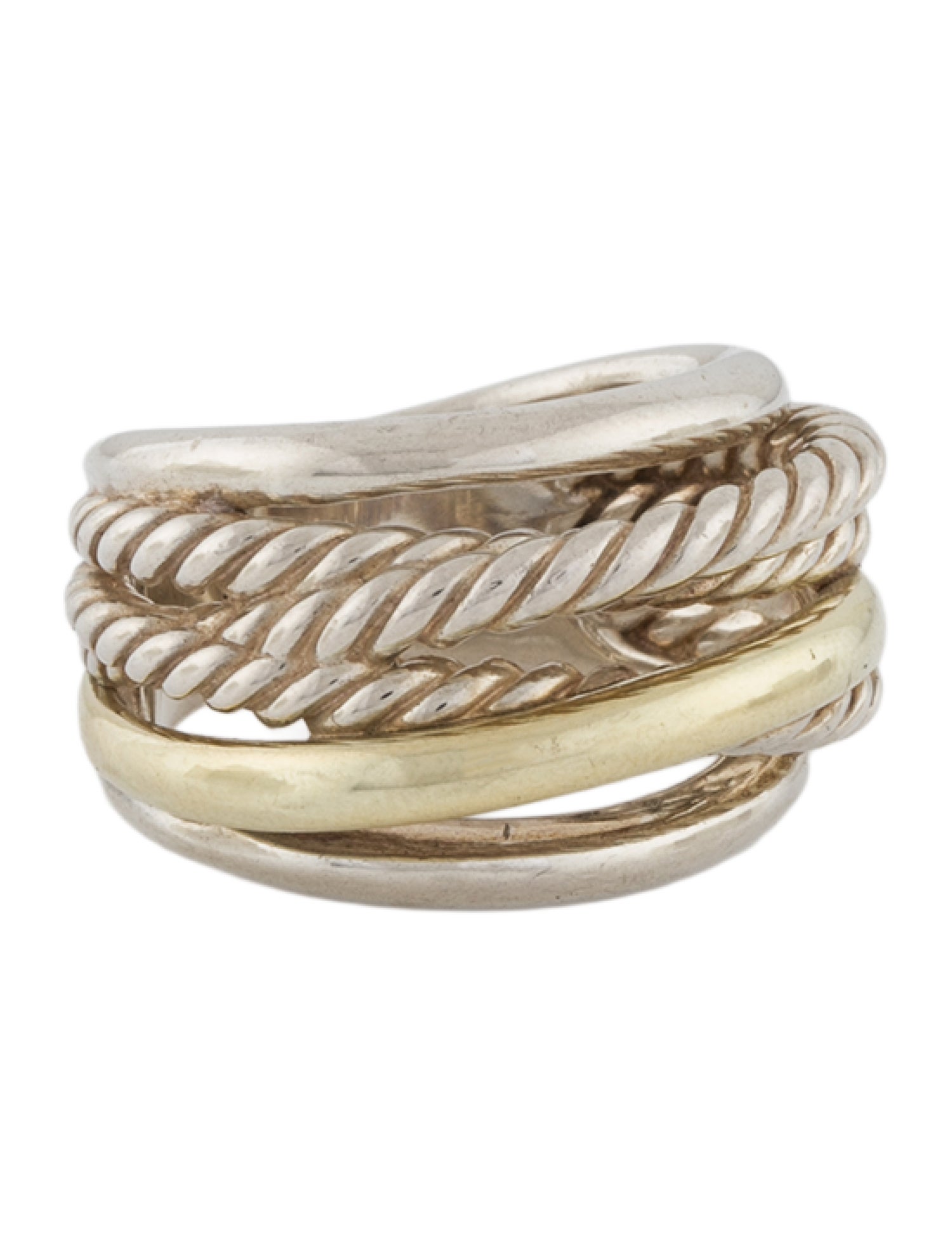 David Yurman Two-Tone Crossover Ring