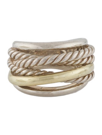 David Yurman Two-Tone Crossover Ring