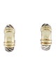 David Yurman Two-Tone Metro Hoop Earclips