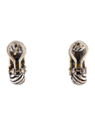 David Yurman Two-Tone Metro Hoop Earclips