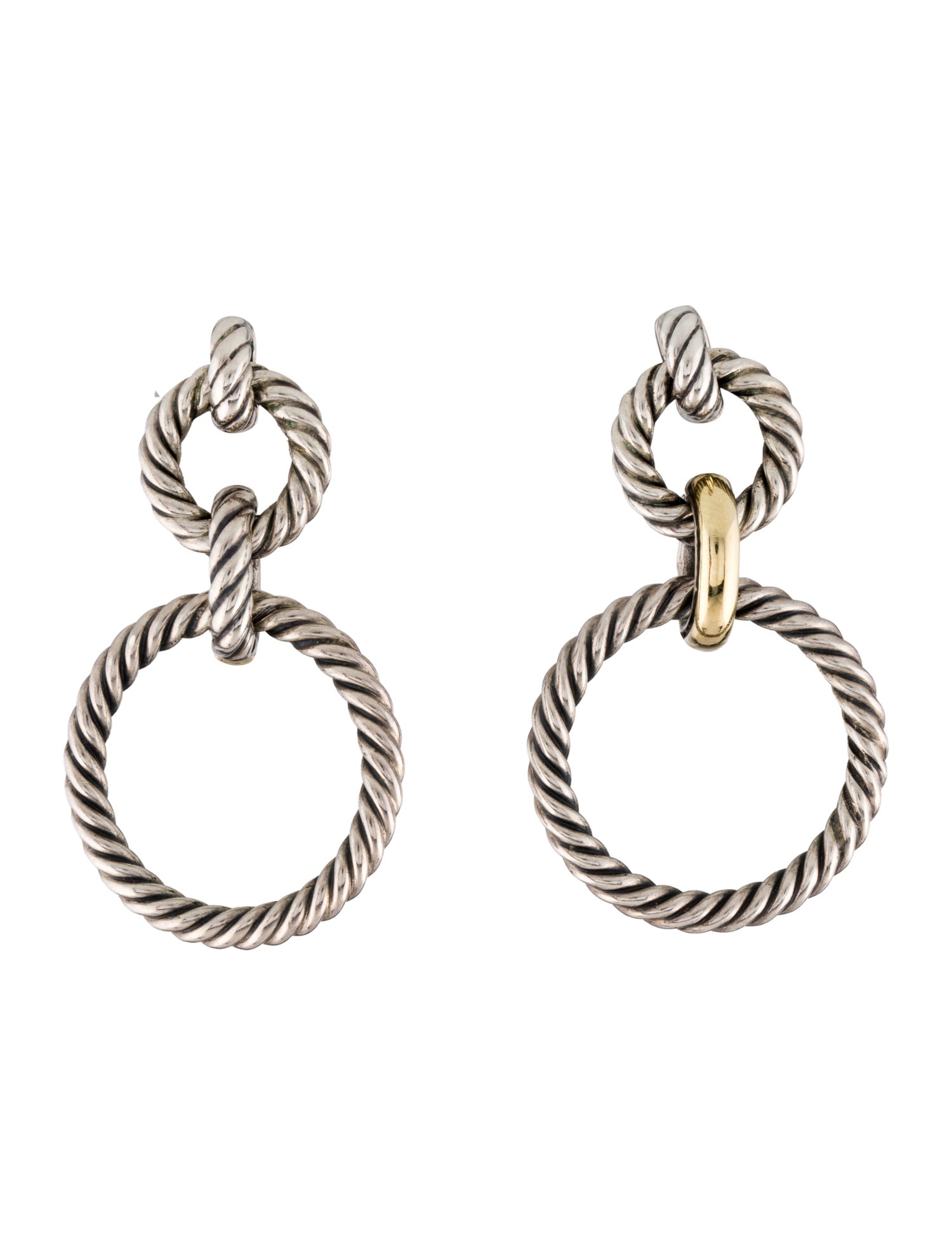 David Yurman Cable Circle Drop Earrings