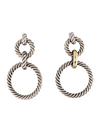 David Yurman Cable Circle Drop Earrings