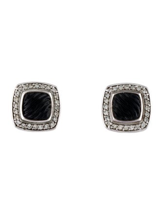 David Yurman Onyx & Diamond Stud Earrings