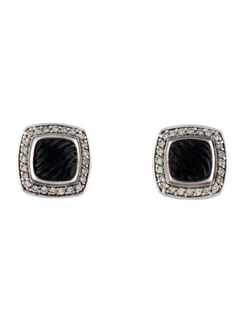 David Yurman Onyx & Diamond Stud Earrings