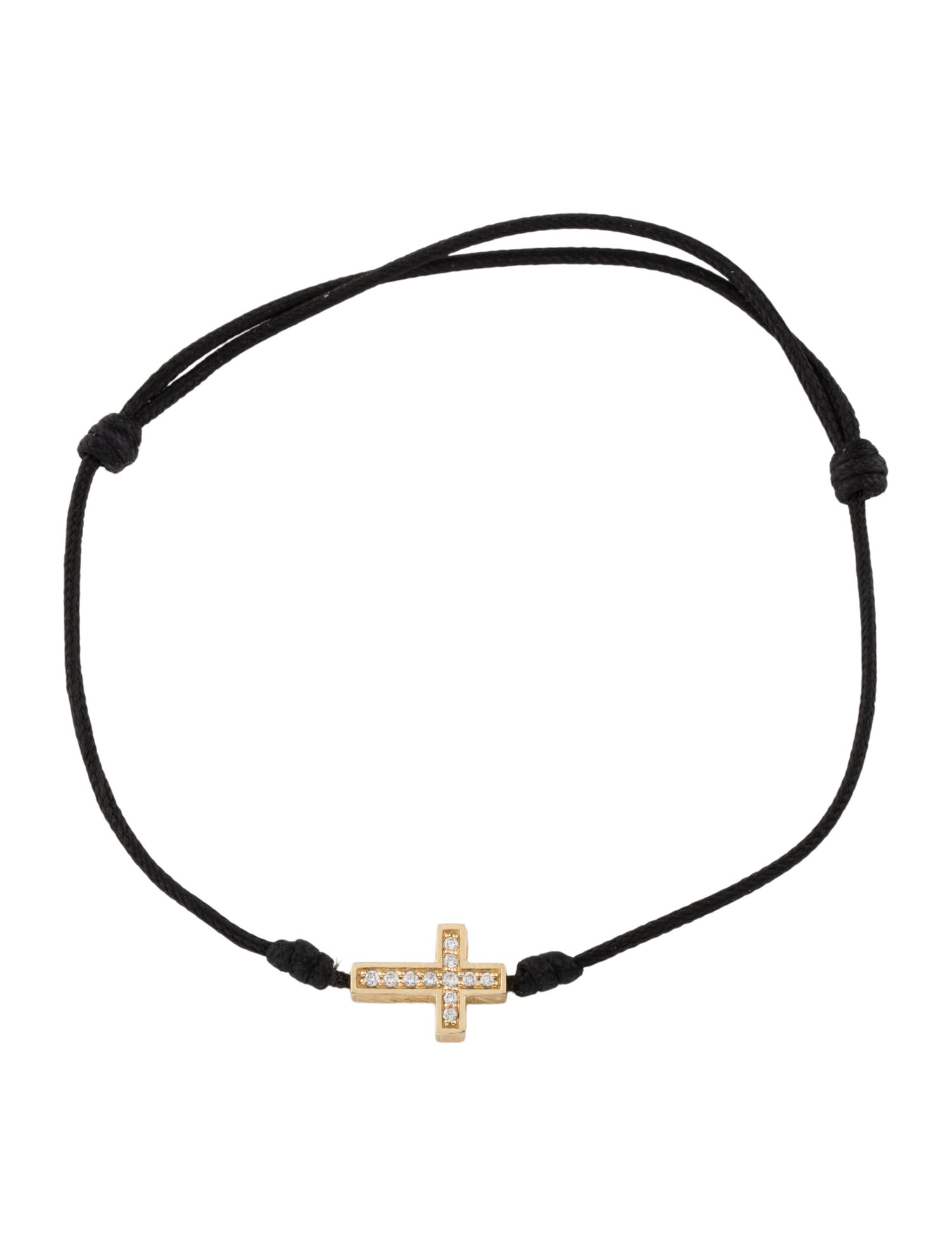 David Yurman 18K Diamond Cross Cord Bracelet