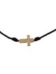 David Yurman 18K Diamond Cross Cord Bracelet