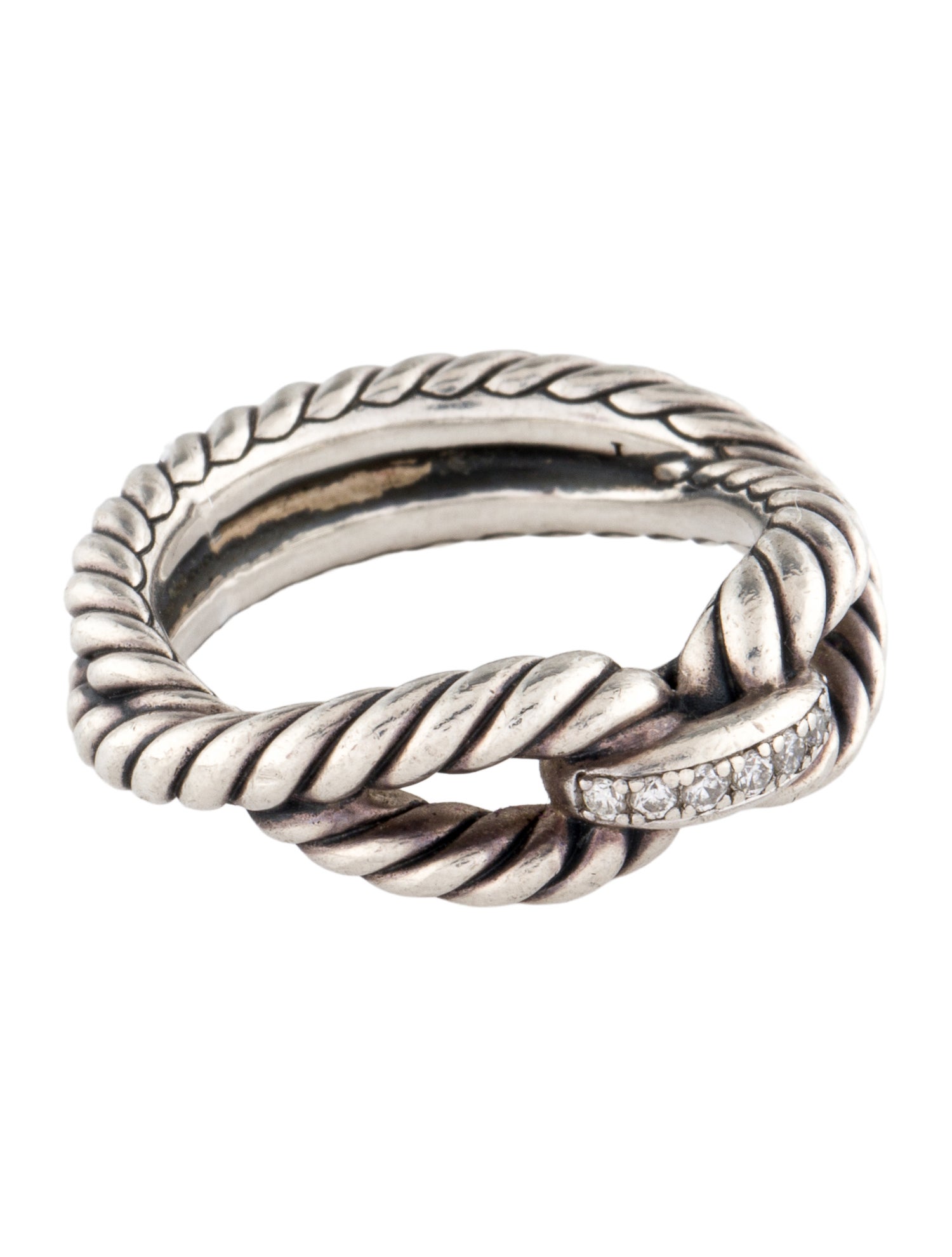 David Yurman Diamond Cable Loop Ring
