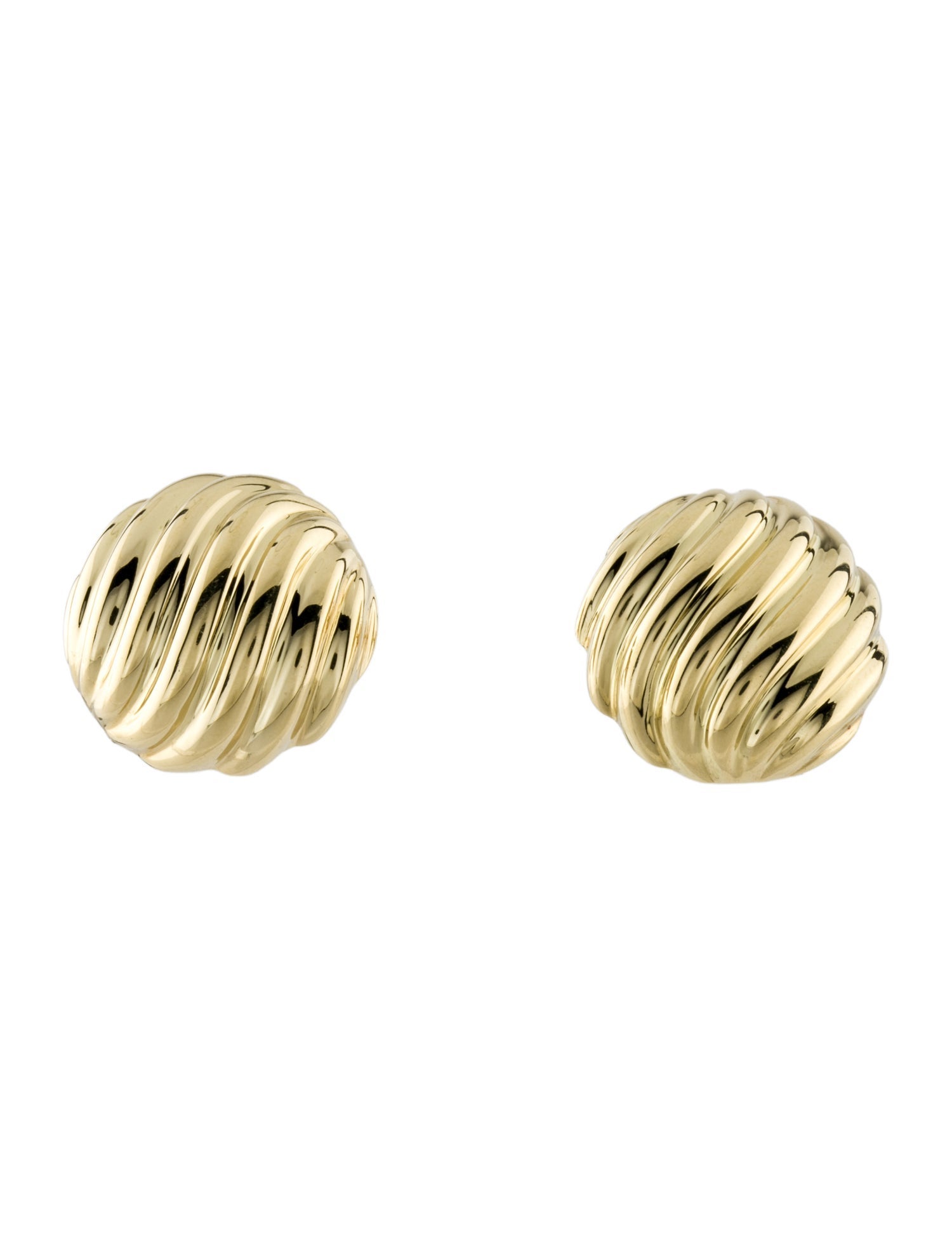 David Yurman 18K Sculpted Cable Stud Earrings