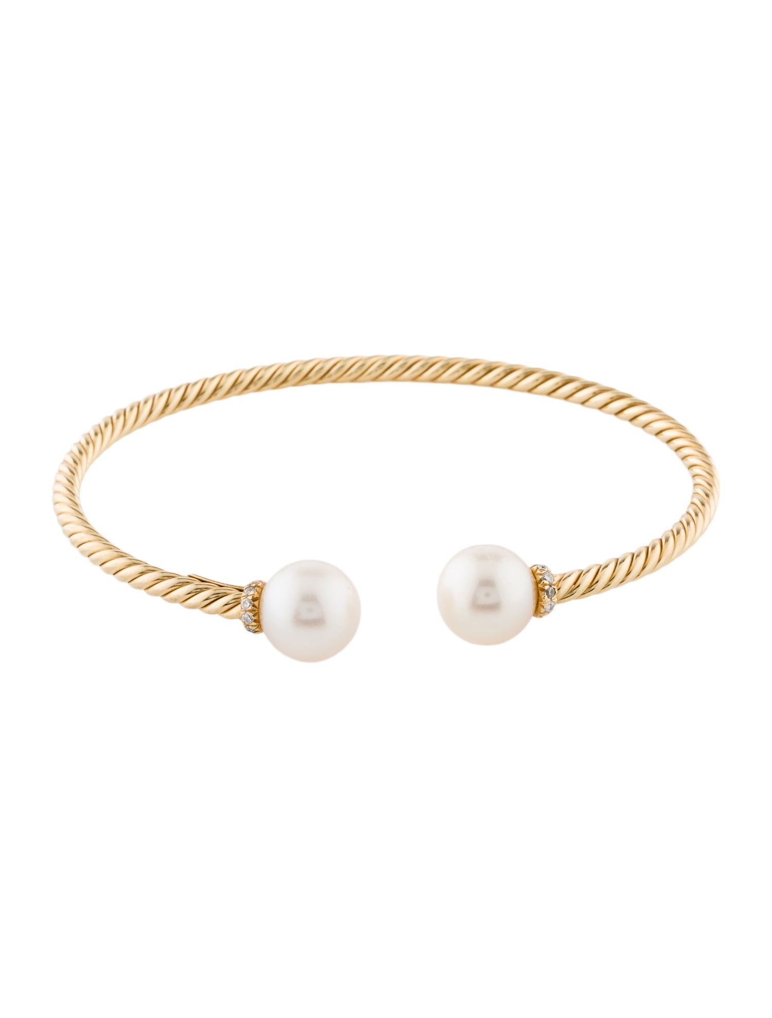 David Yurman 18K Pearl & Diamond Solari Bracelet