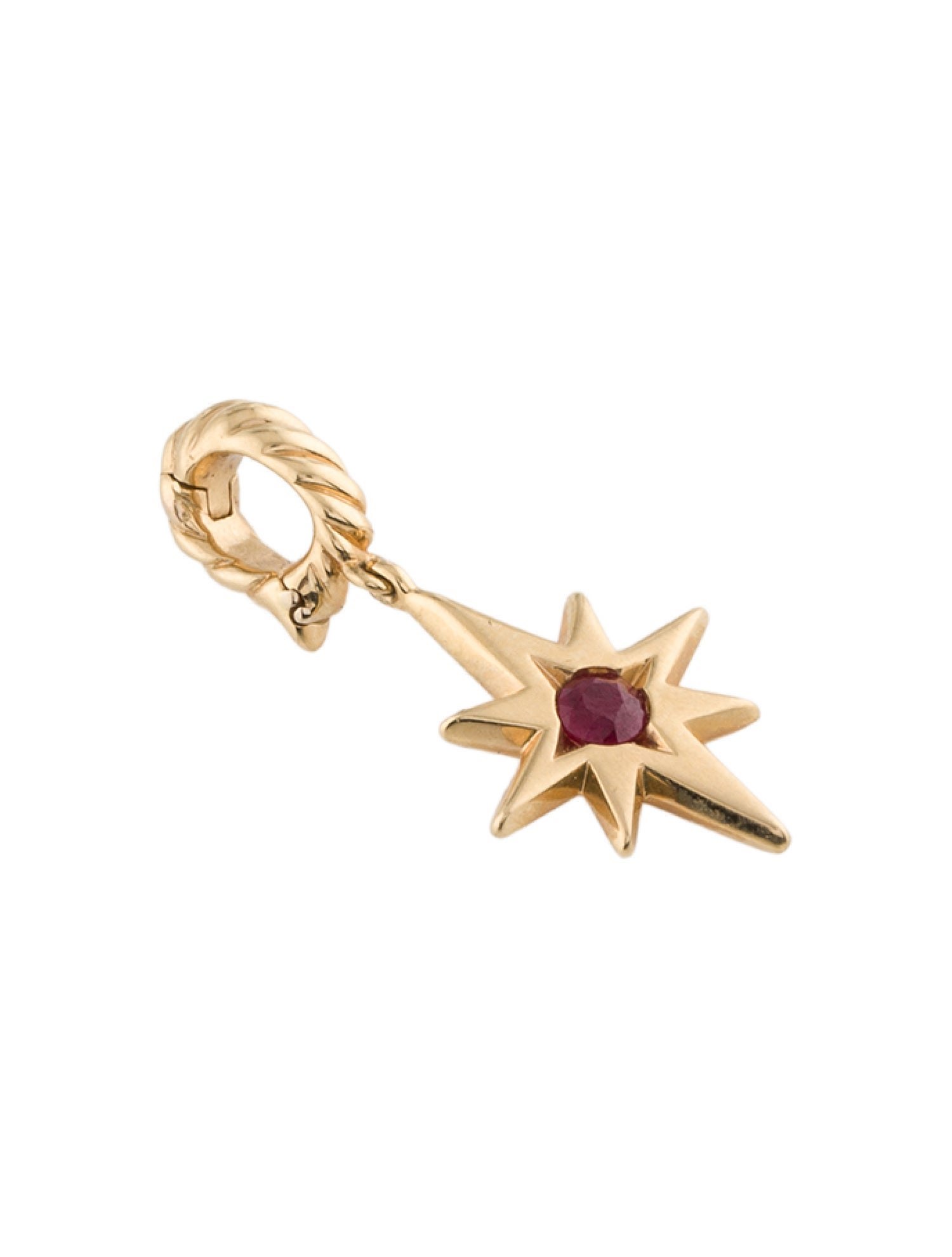 David Yurman Ruby North Star Birthstone Charm Enhancer Pendant