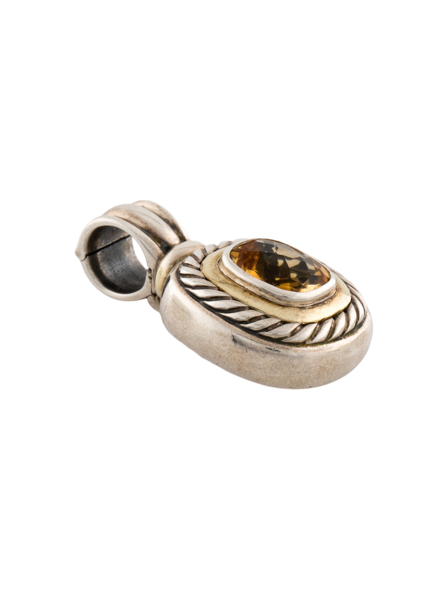 David Yurman Citrine Albion Enhancer Pendant